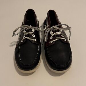Men's Sperry Black & Brown Boat Shoes 9